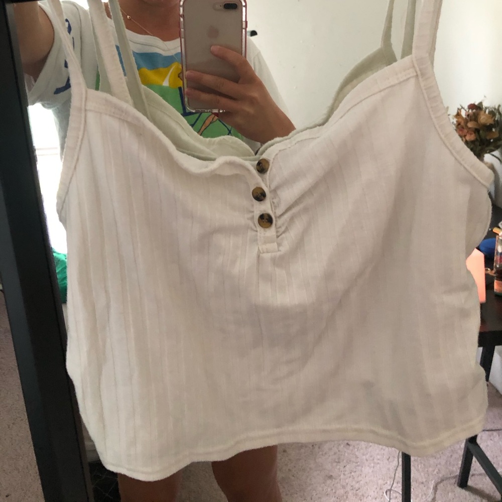 Top shop light yellow tank top